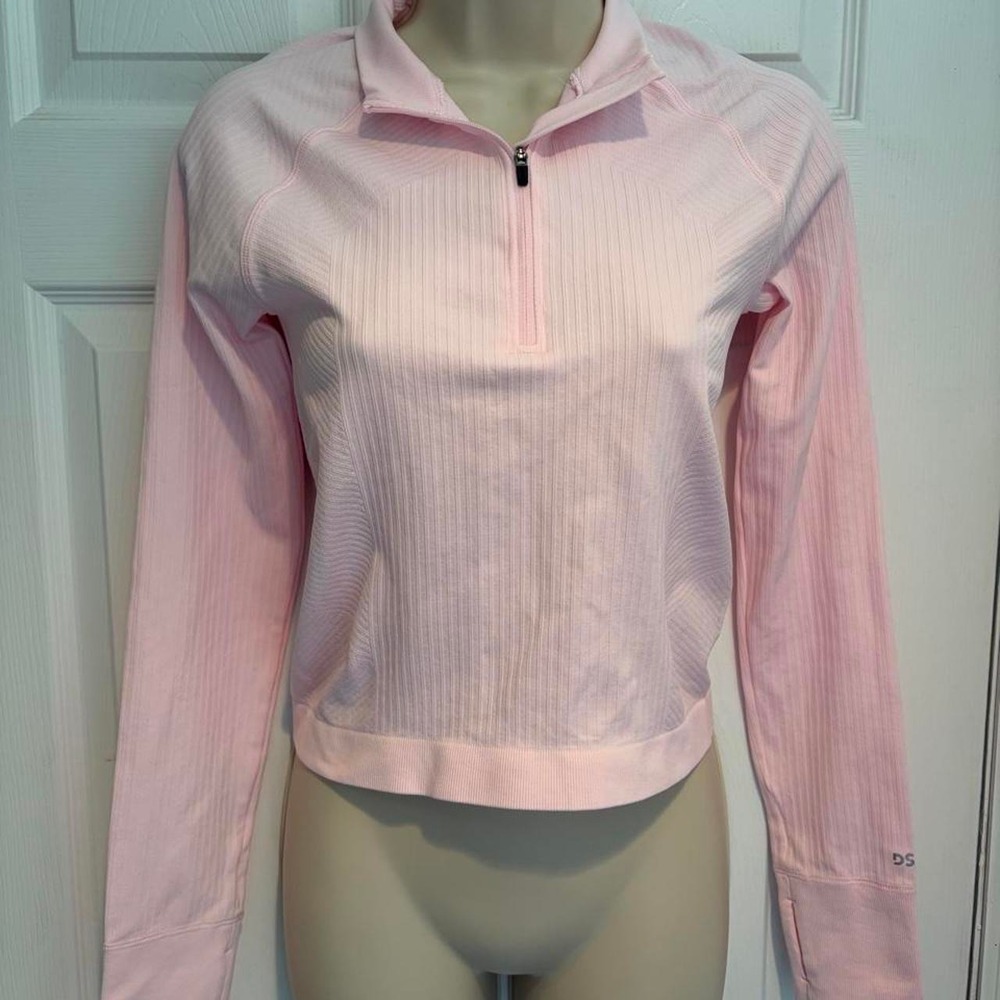 DSG Momentum Seamless 1/4 Zip Pink Activewear Pullover Small NWT DAW24321